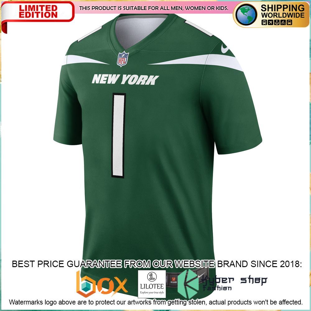 ahmad gardner new york jets nike legend green football jersey 2 820