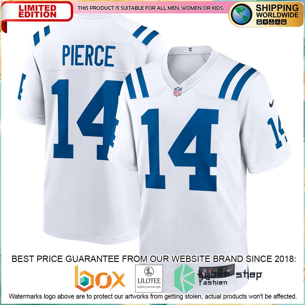 Alec Pierce Indianapolis Colts Nike Away White Football Jersey - LIMITED EDITION 4 alec pierce indianapolis colts nike away white football jersey 4 138