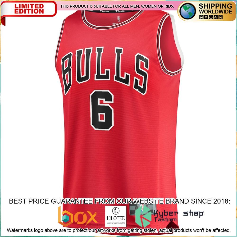 alex caruso chicago bulls 2021 22 red basketball jersey 2 199
