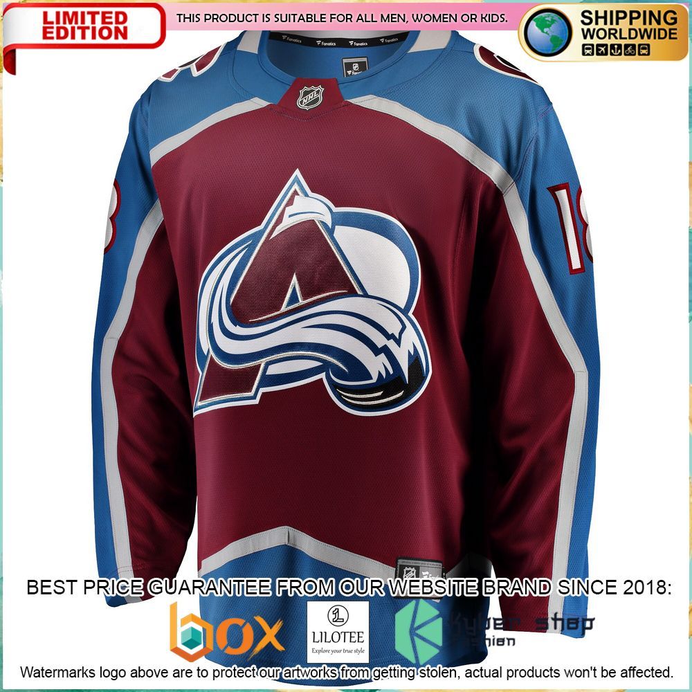 alex newhook colorado avalanche home breakaway burgundy hockey jersey 2 489