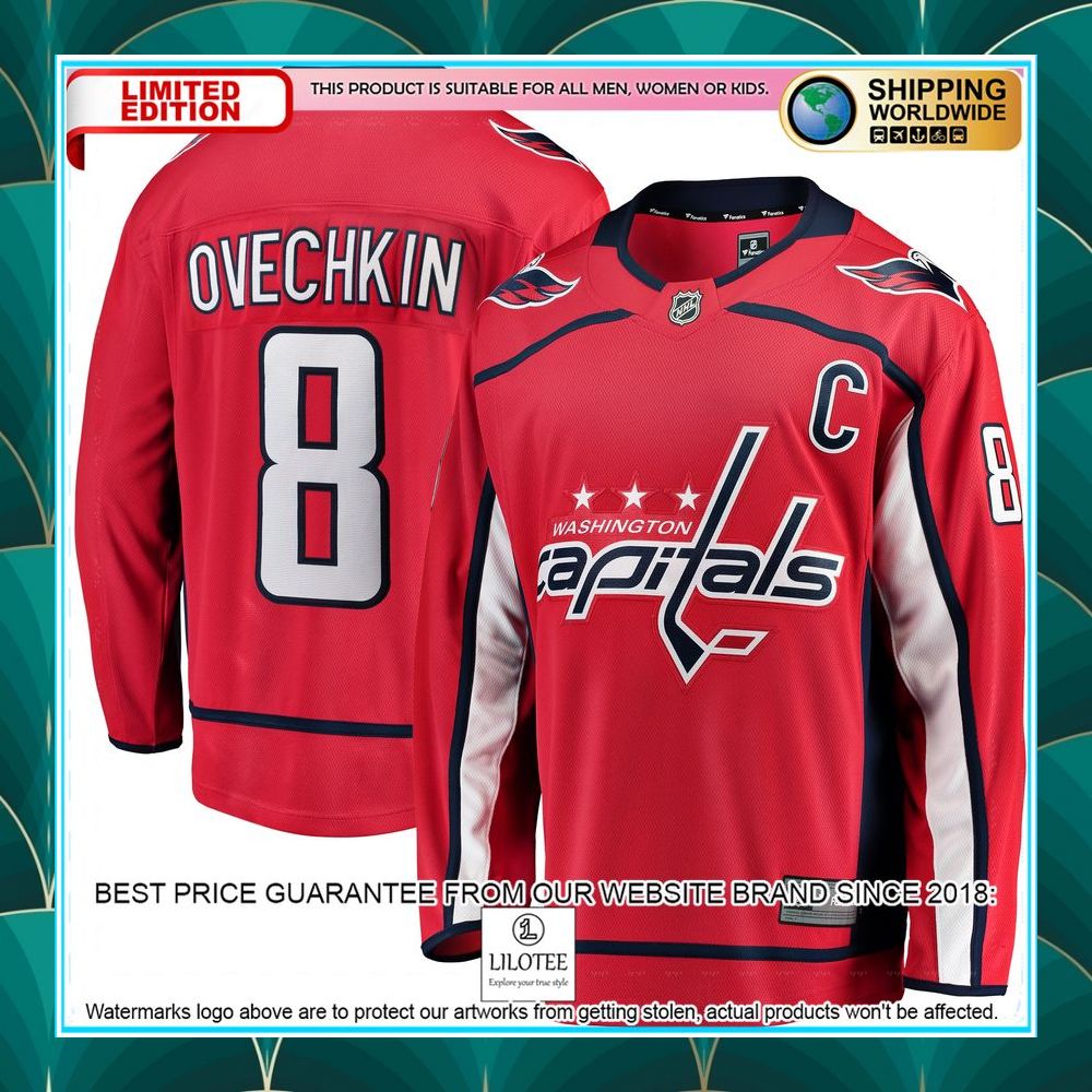 alexander ovechkin washington capitals breakaway red hockey jersey 1 330