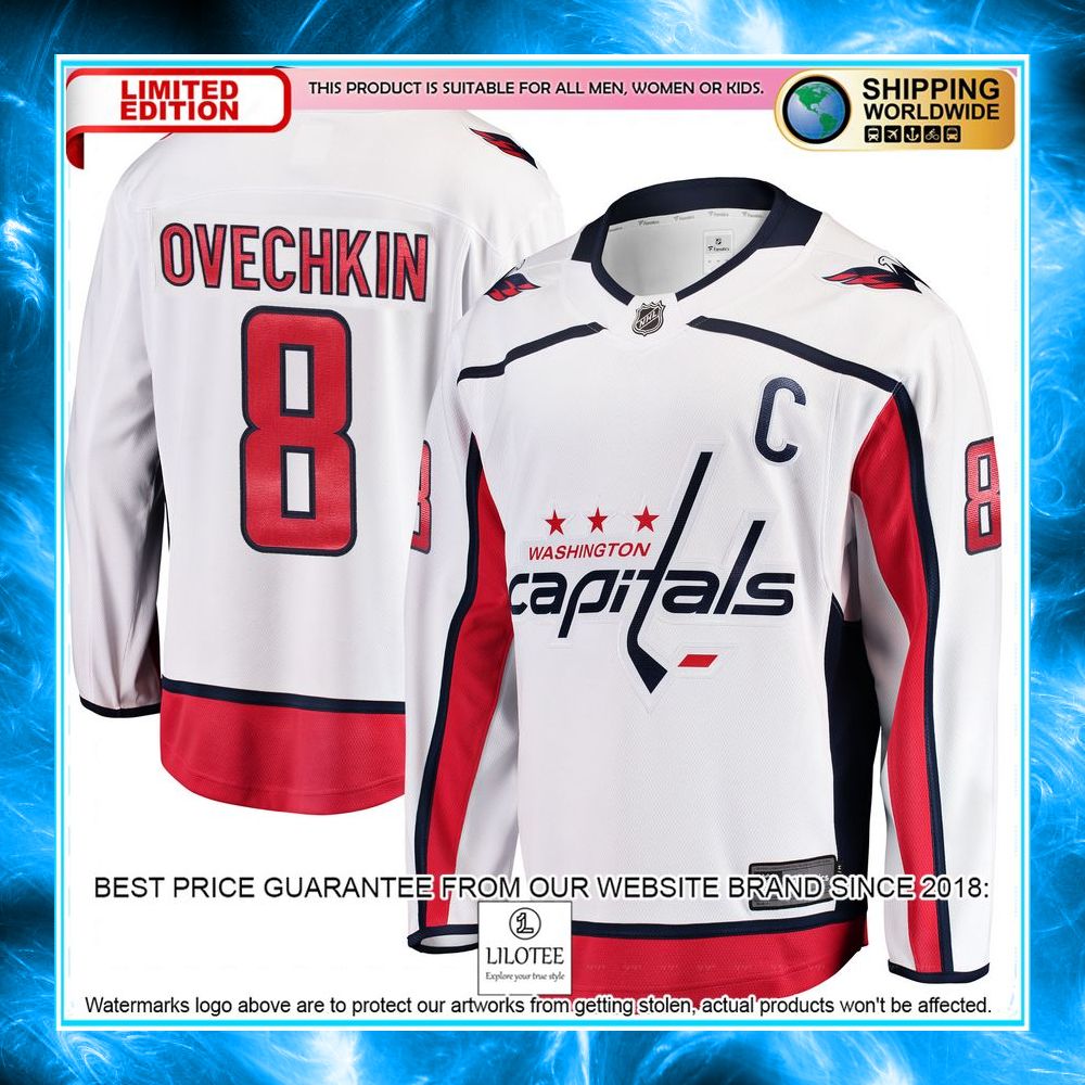 alexander ovechkin washington capitals white hockey jersey 1 354