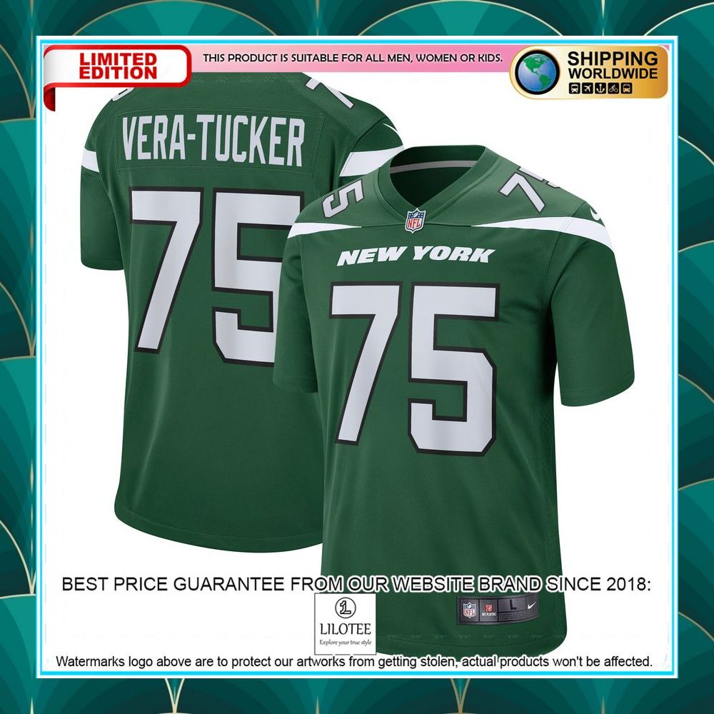 alijah vera tucker new york jets gotham green football jersey 1 411