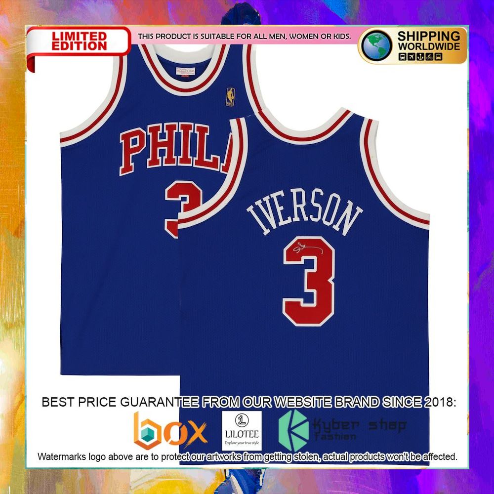 allen iverson philadelphia 76ers royal blue 1996 1997 basketball jersey 1 753