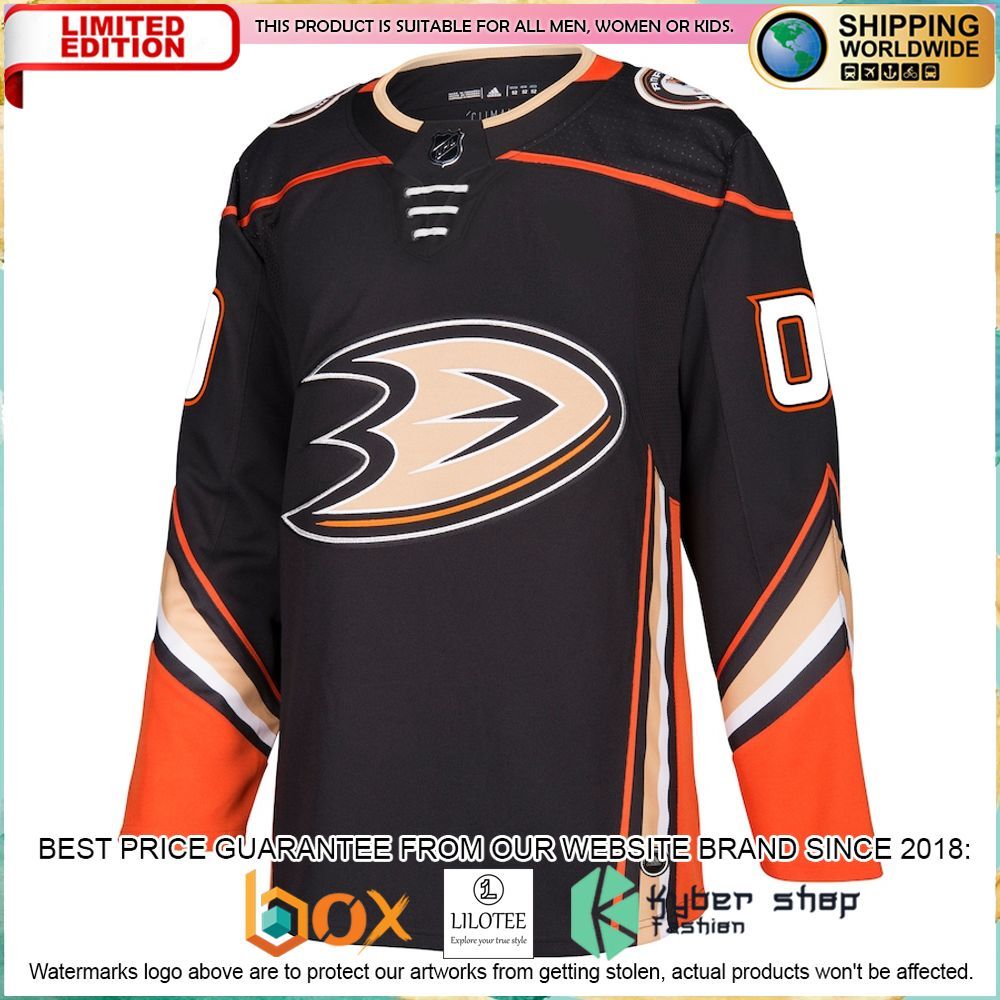 anaheim ducks adidas custom black hockey jersey 2 980