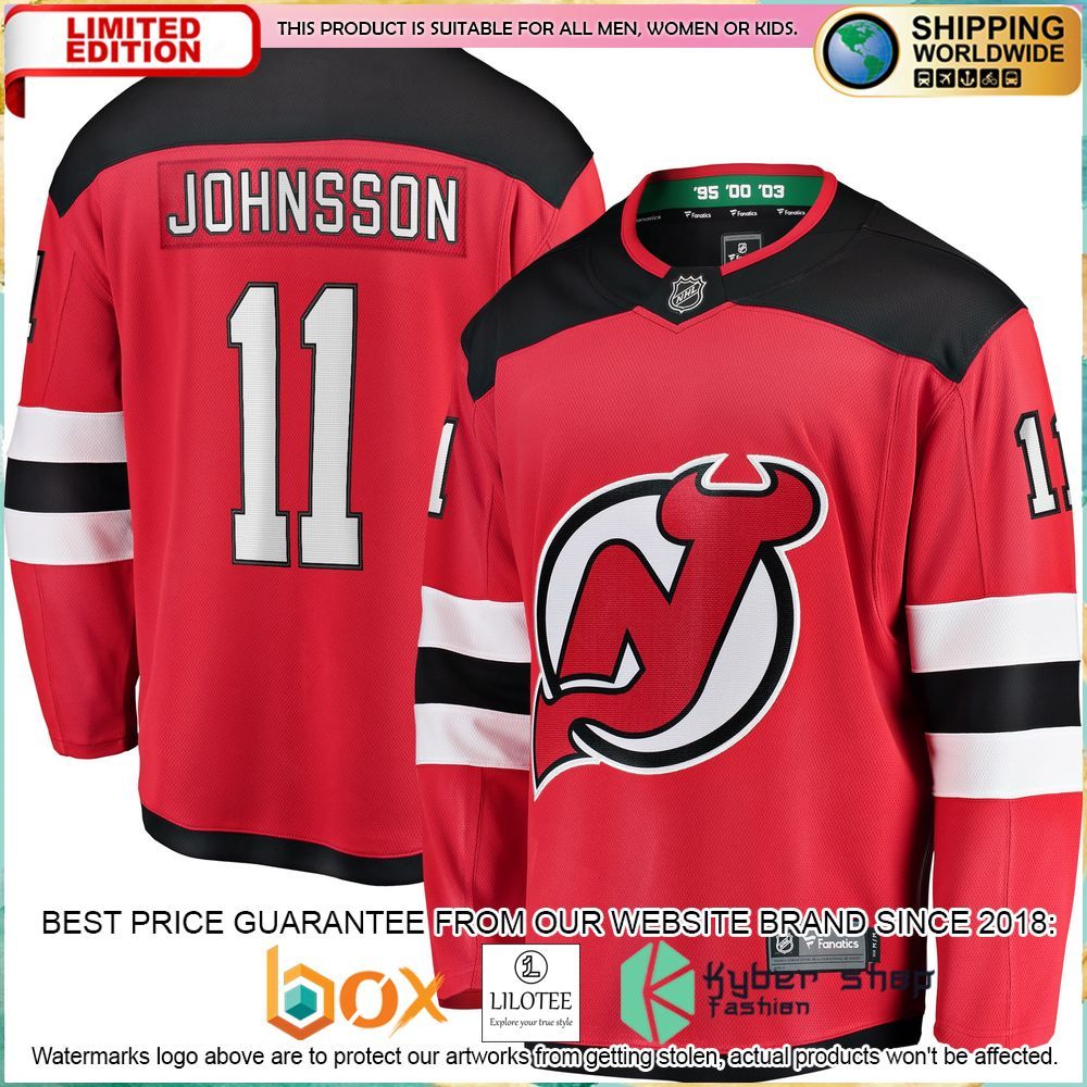 andreas johnsson new devils red hockey jersey 1 891