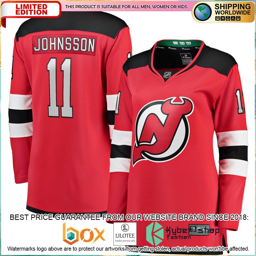 andreas johnsson new devils womens red hockey jersey 1 987