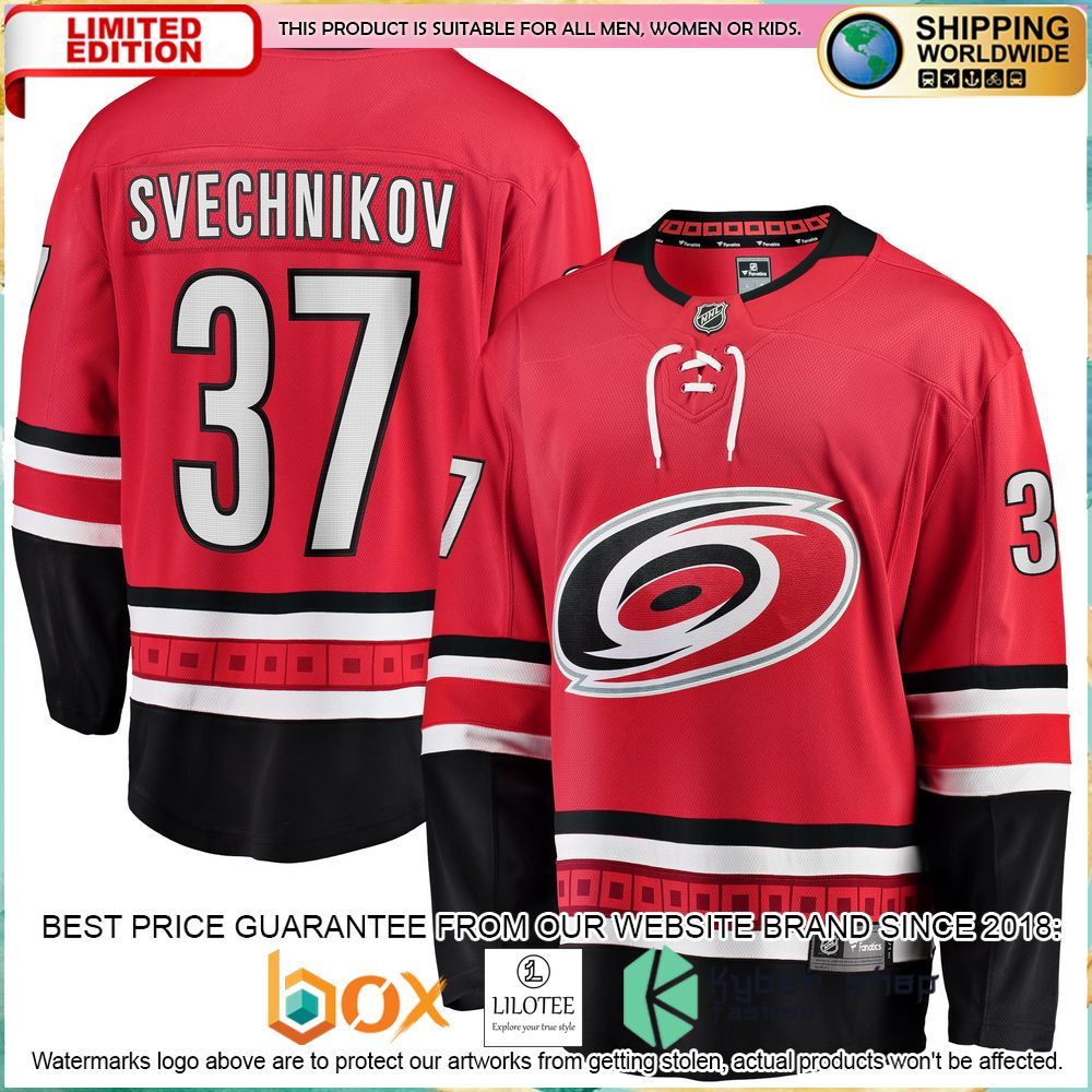 andrei svechnikov carolina hurricanes home breakaway red hockey jersey 1 406