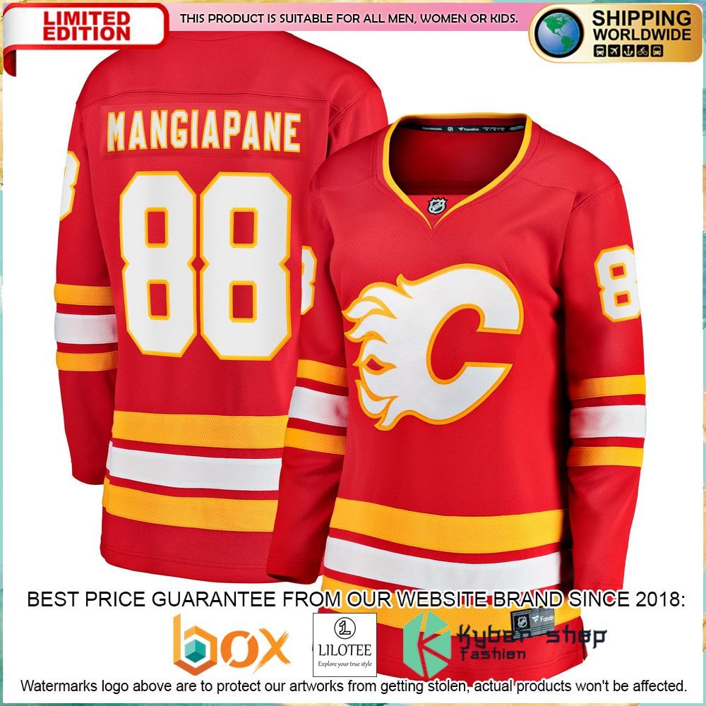Andrew Mangiapane Calgary Flames Women’s Red Hockey Jersey - LIMITED EDITION 3 andrew mangiapane calgary flames womens red hockey jersey 3 543