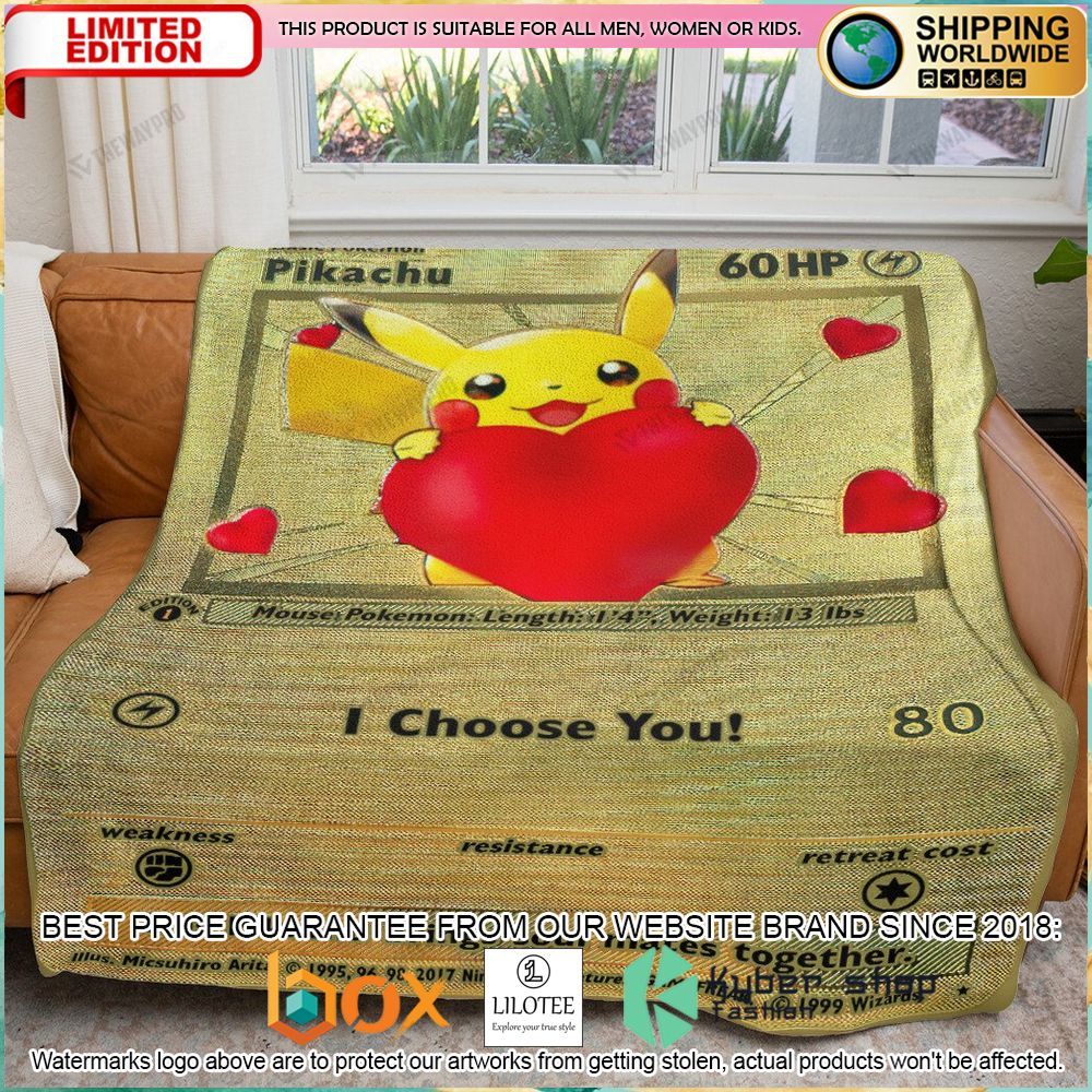 anime pikachu i choose you blanket 1 996