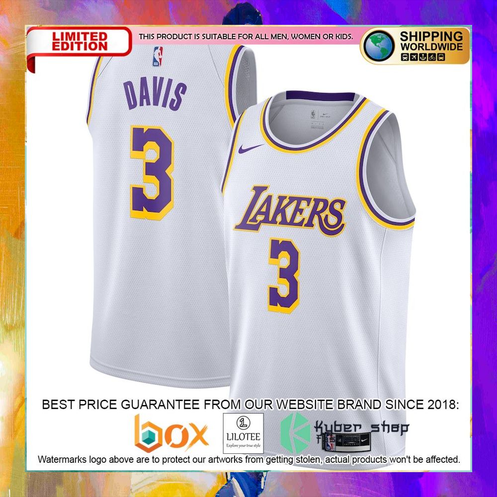 anthony davis los angeles lakers 2020 21 white basketball jersey 1 241