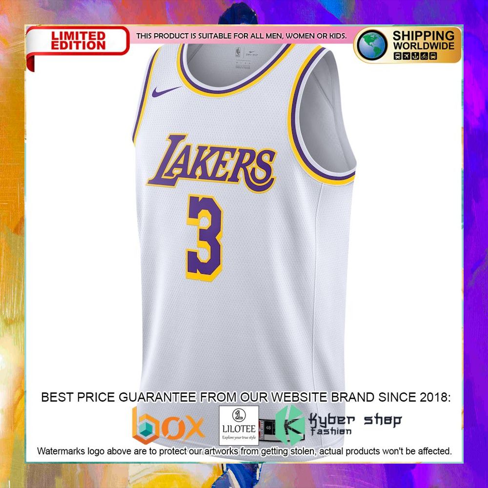 anthony davis los angeles lakers 2020 21 white basketball jersey 2 473