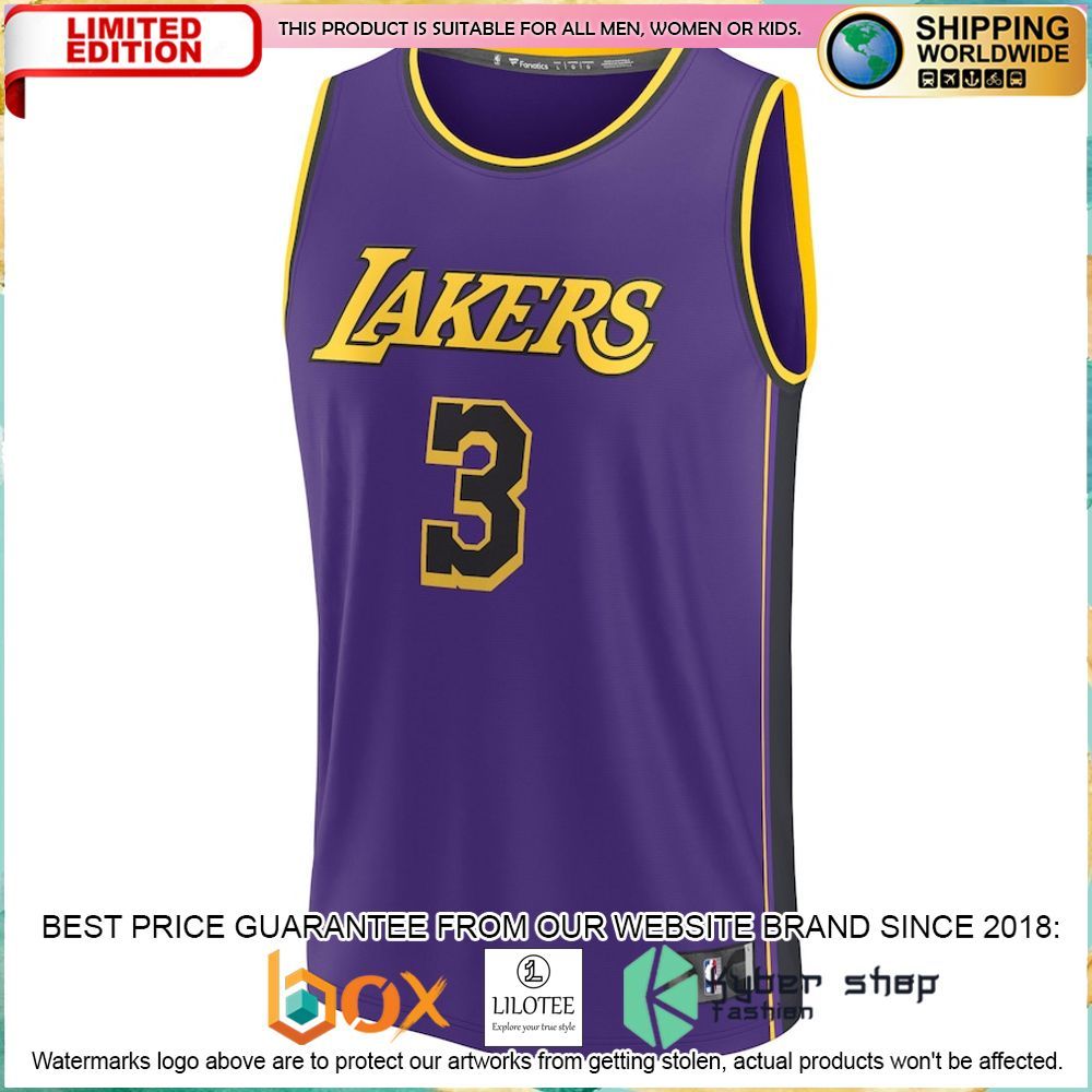 anthony davis los angeles lakers 2022 23 purple basketball jersey 2 822