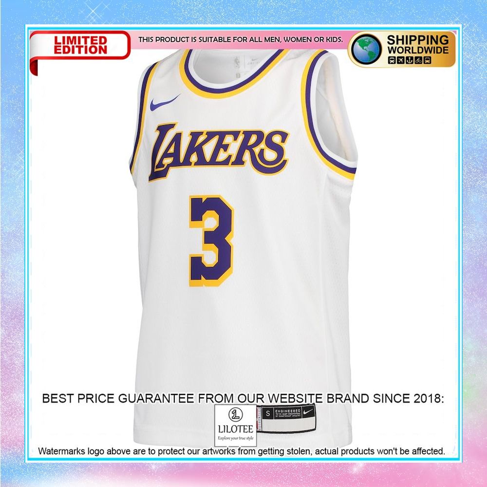 anthony davis los angeles lakers nike youth 2020 21 white basketball jersey 2 75