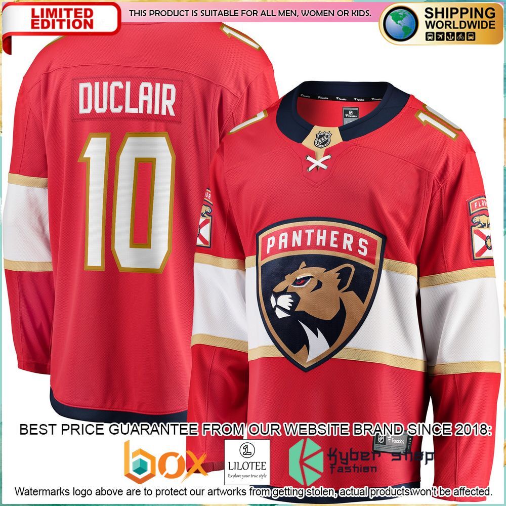 anthony duclair florida panthers red hockey jersey 1 379