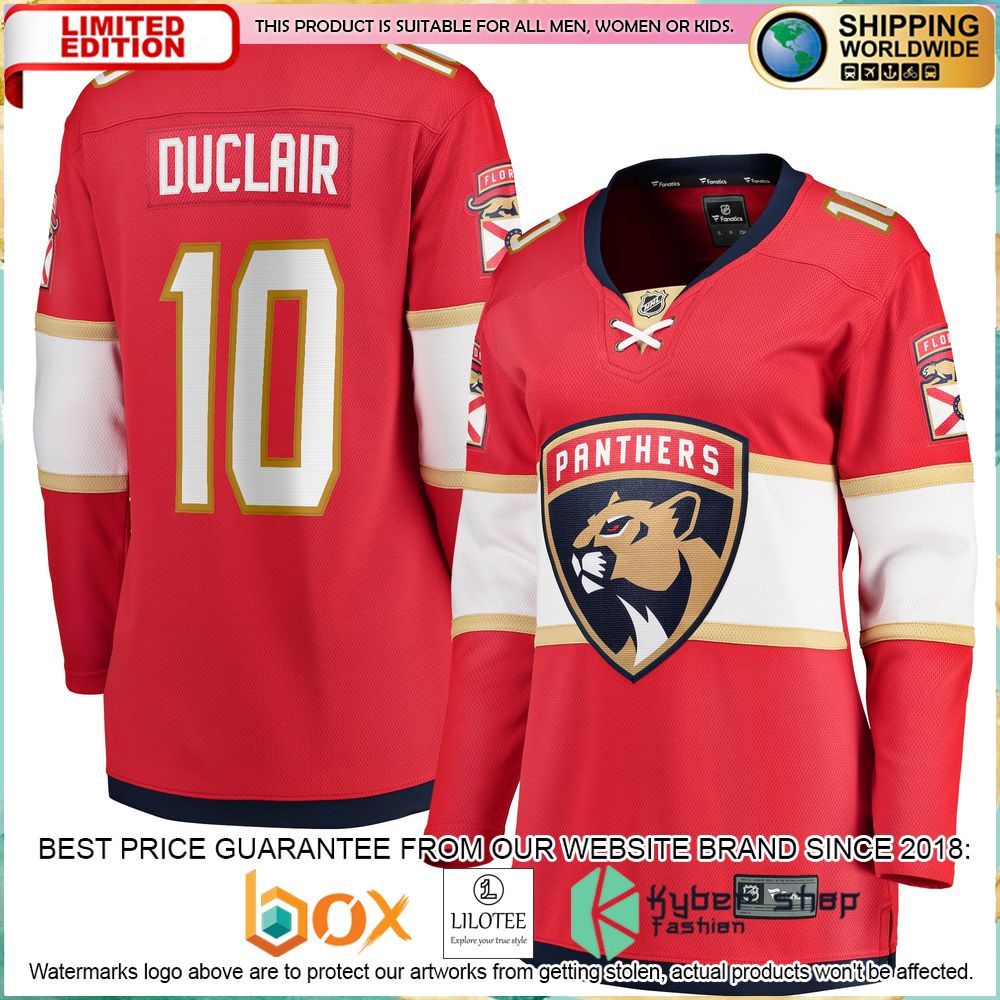 anthony duclair florida panthers womens breakaway red hockey jersey 1 110