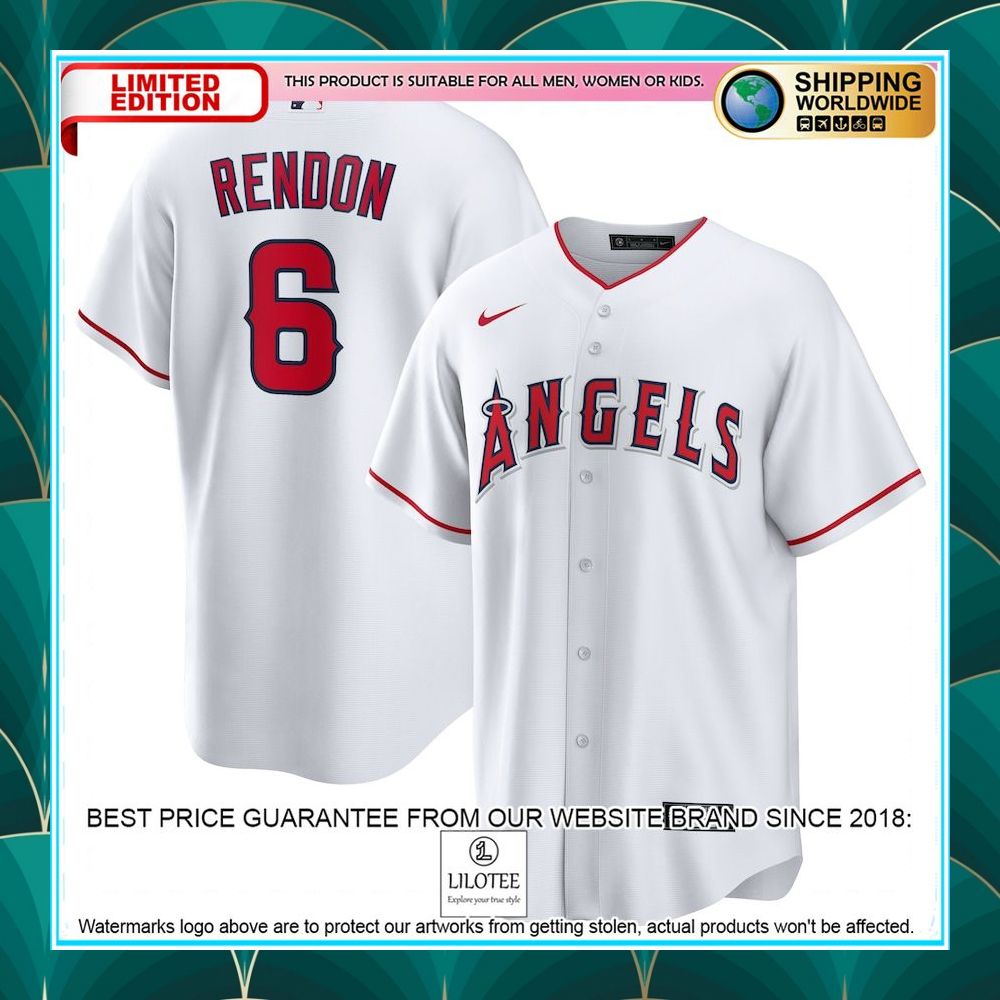 anthony rendon los angeles angels nike home player name white baseball jersey 1 617