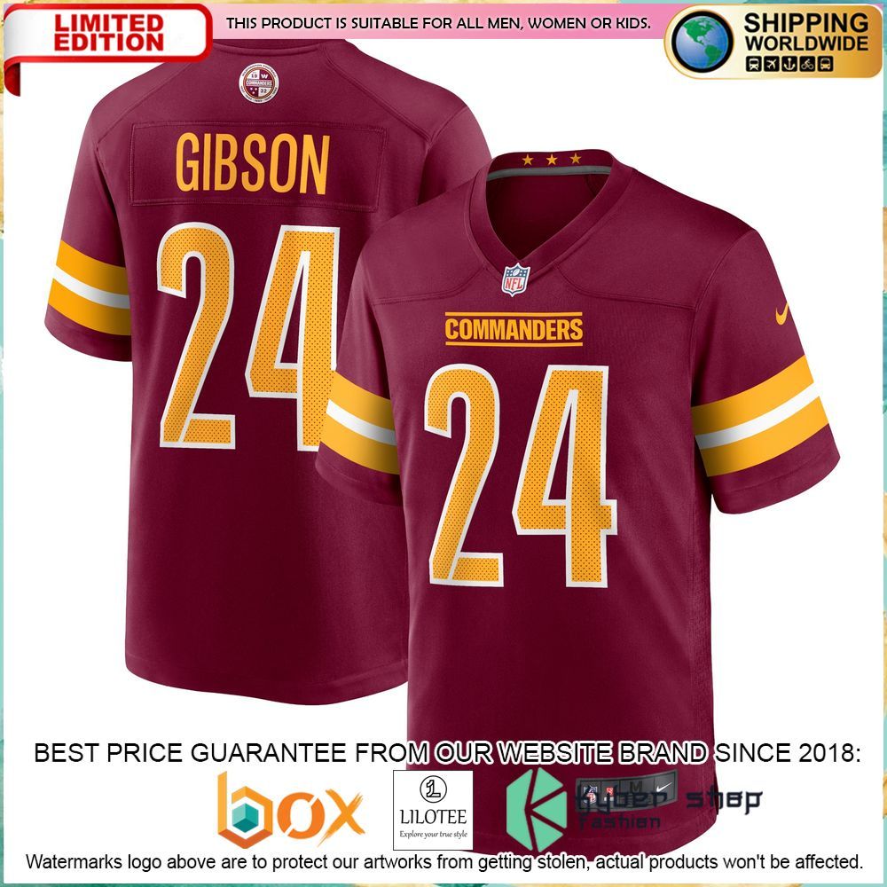 antonio gibson washington commanders team nike burgundy football jersey 1 231