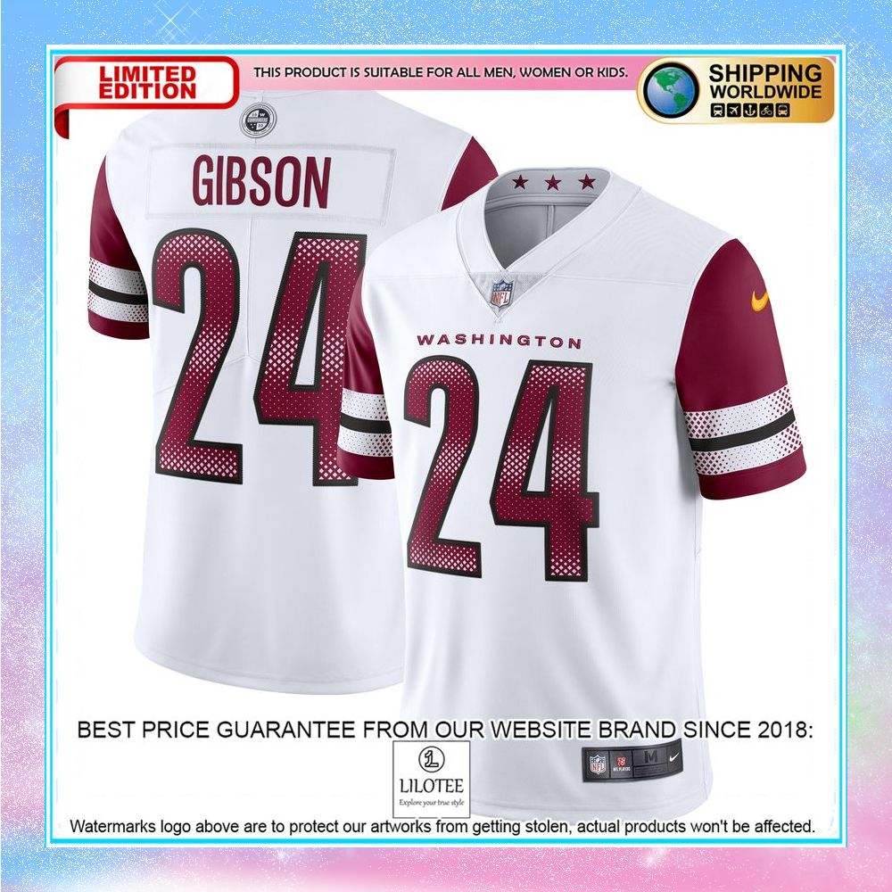 antonio gibson washington commanders vapor limited jersey white football jersey 1 825