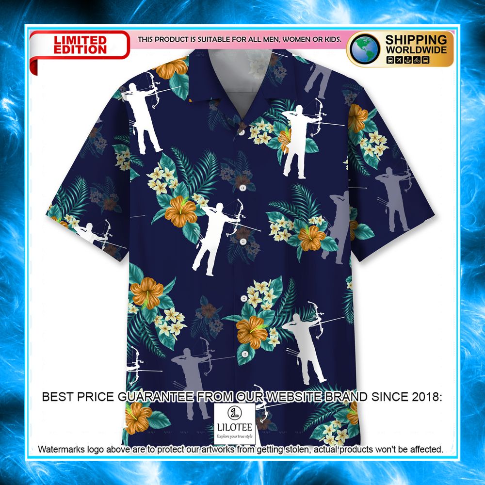 archery tropical hawaiian shirt 1 394