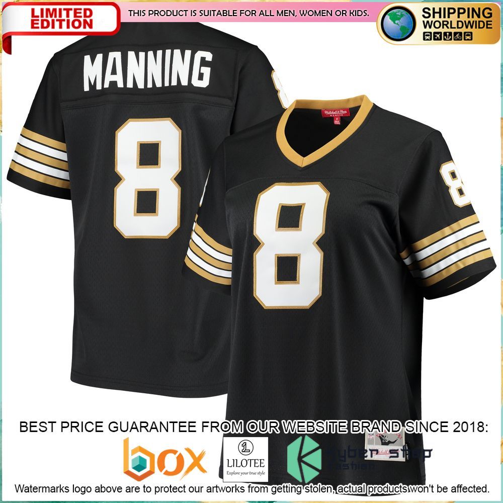 archie manning new orleans saints mitchell ness womens 1979 legacy replica black football jersey 1 21