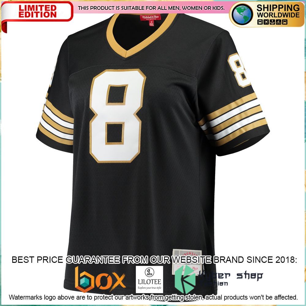 archie manning new orleans saints mitchell ness womens 1979 legacy replica black football jersey 2 659