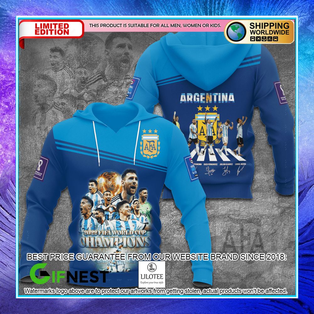 argentina 2022 3 stars afa abbey road champions world cup 3d hoodie t shirt 2 937