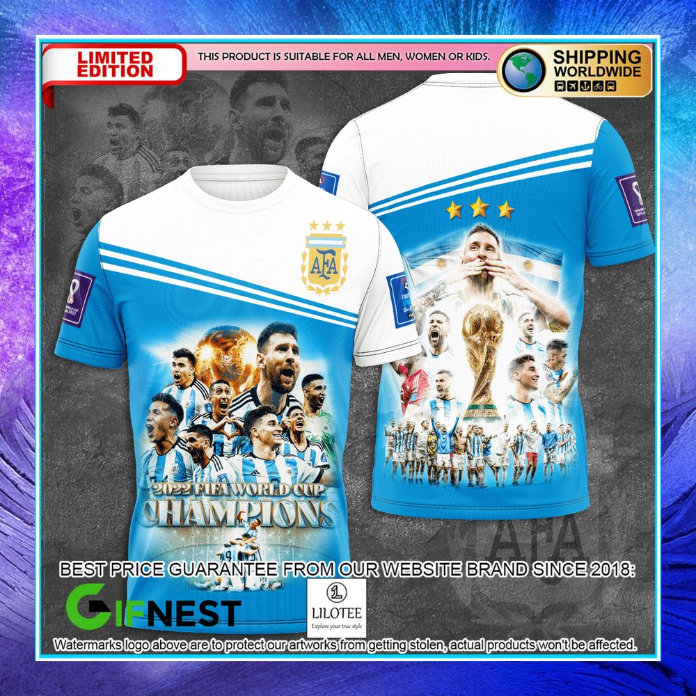 argentina 2022 afa fifa world cup champions 3d hoodie t shirt 1 642