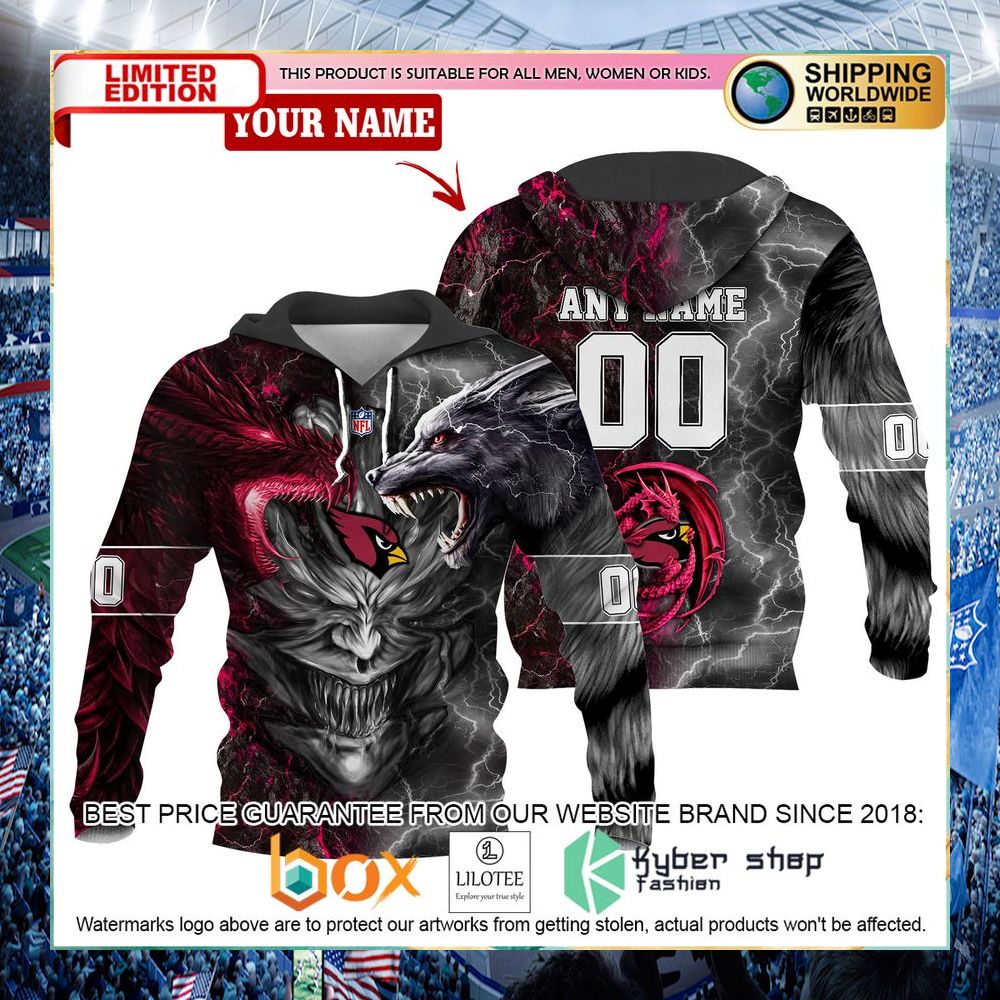 Arizona Cardinals Demon Face Dragon Wolf Personalized Hoodie, Pant - LIMITED EDITION 8 arizona cardinals demon face dragon wolf personalized hoodie pant 2 83