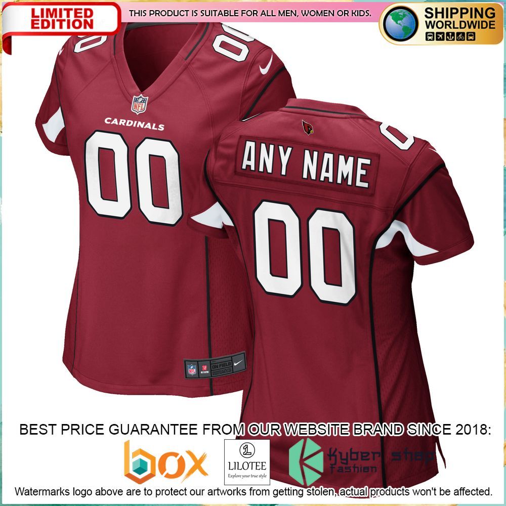 arizona cardinals nike womens custom cardinal football jersey 1 308