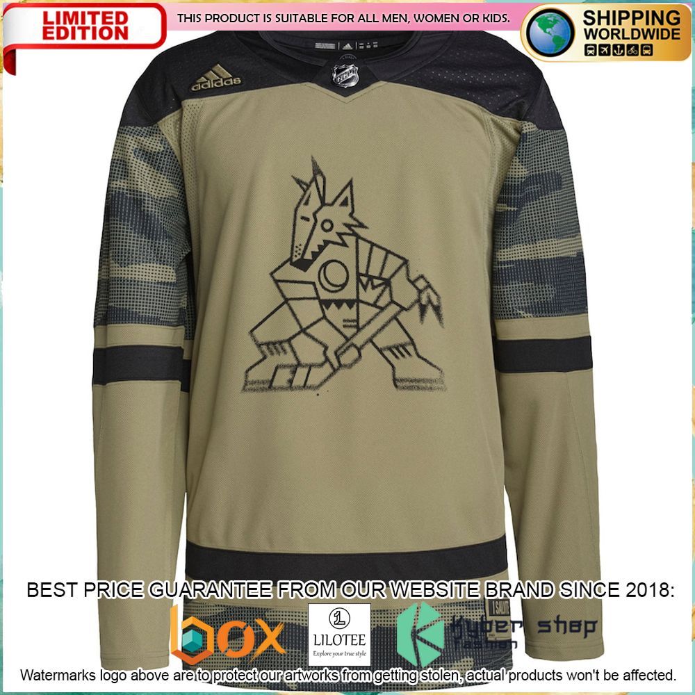 arizona coyotes adidas military appreciation team custom camo hockey jersey 2 447