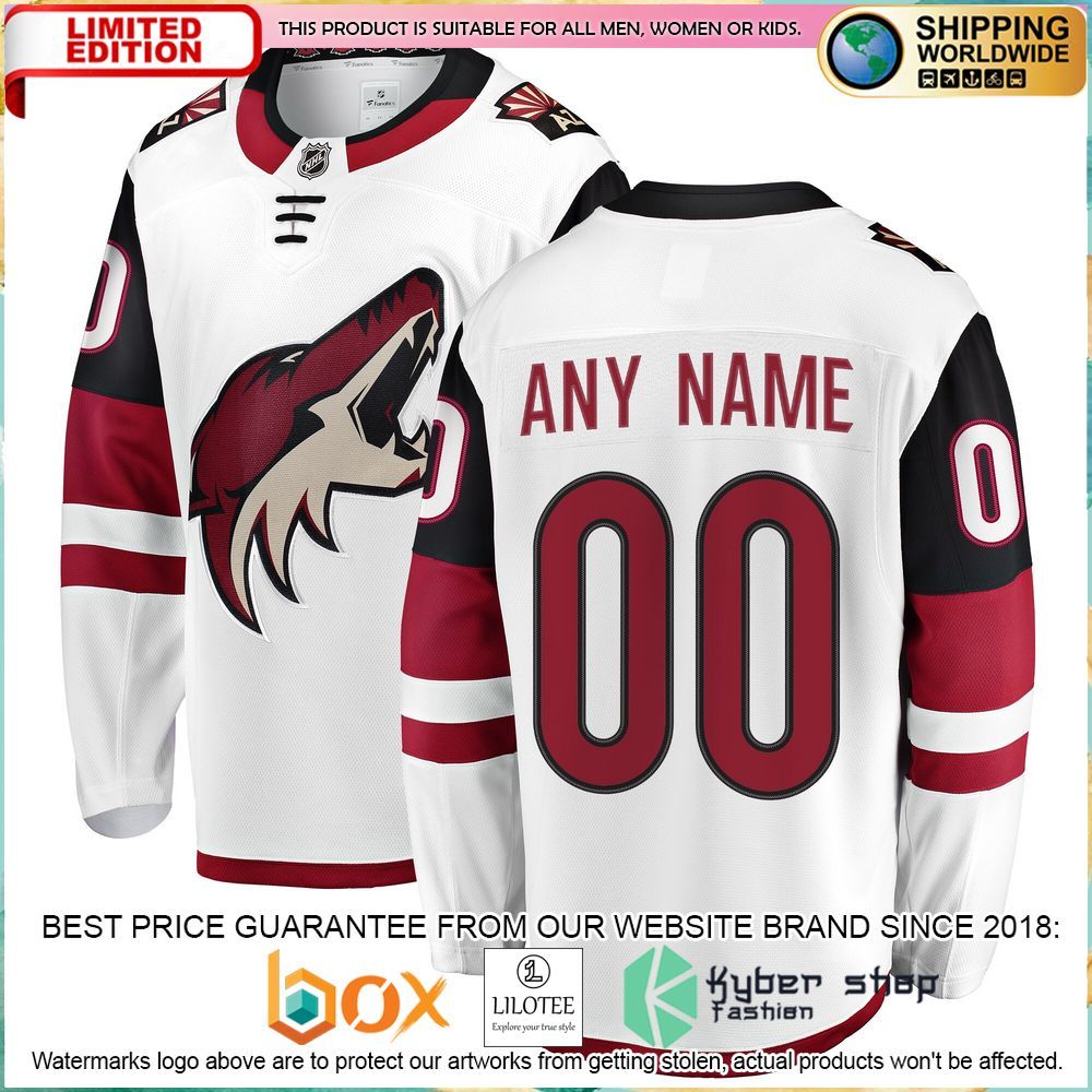 arizona coyotes away custom white hockey jersey 1 434