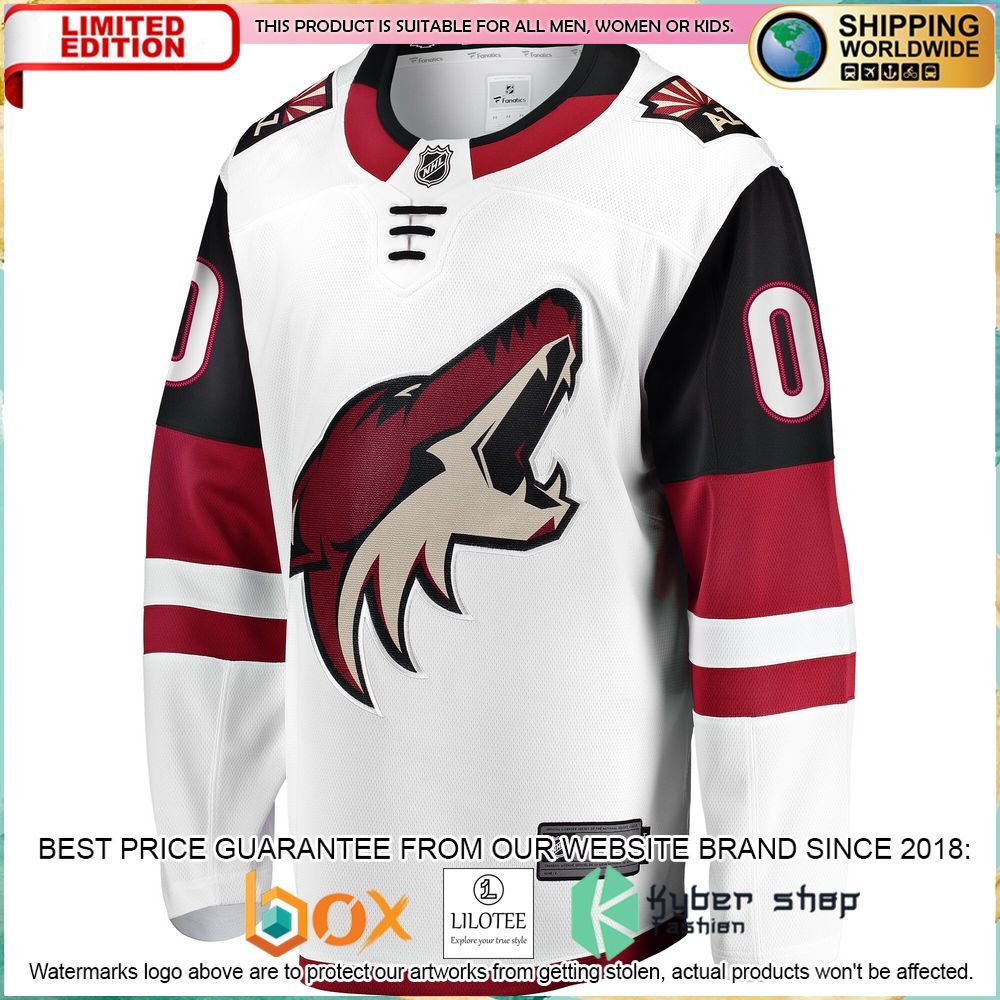 arizona coyotes away custom white hockey jersey 2 797