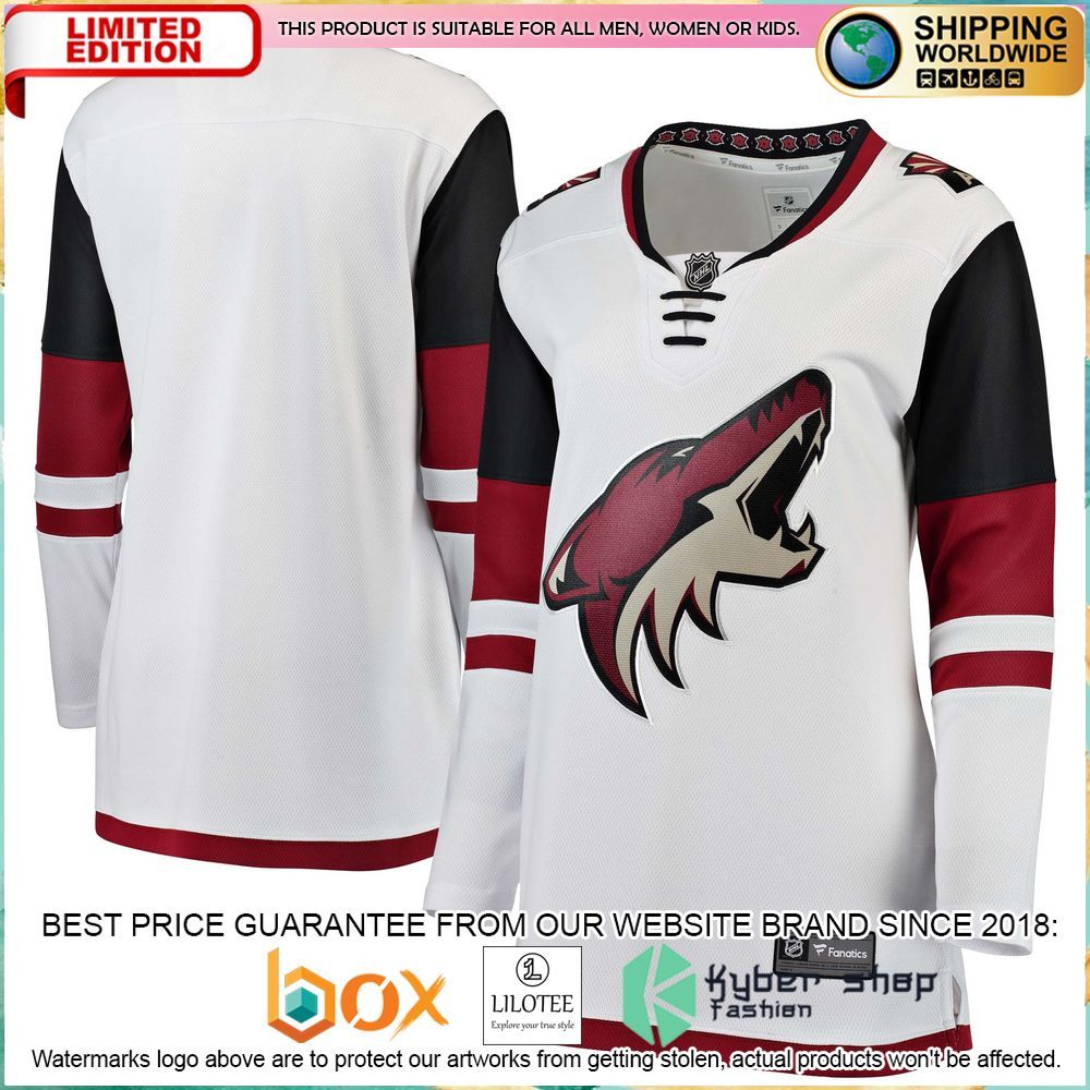 arizona coyotes womens away breakaway white hockey jersey 1 895