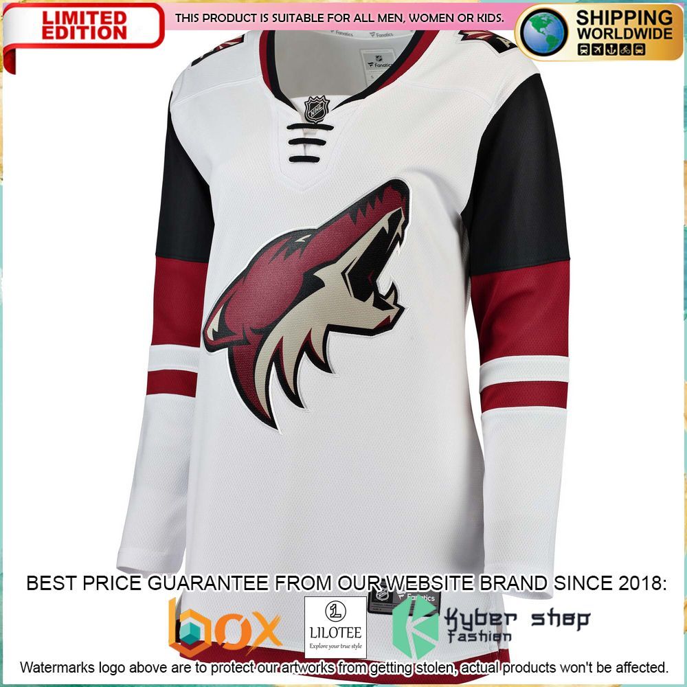 arizona coyotes womens away breakaway white hockey jersey 2 363