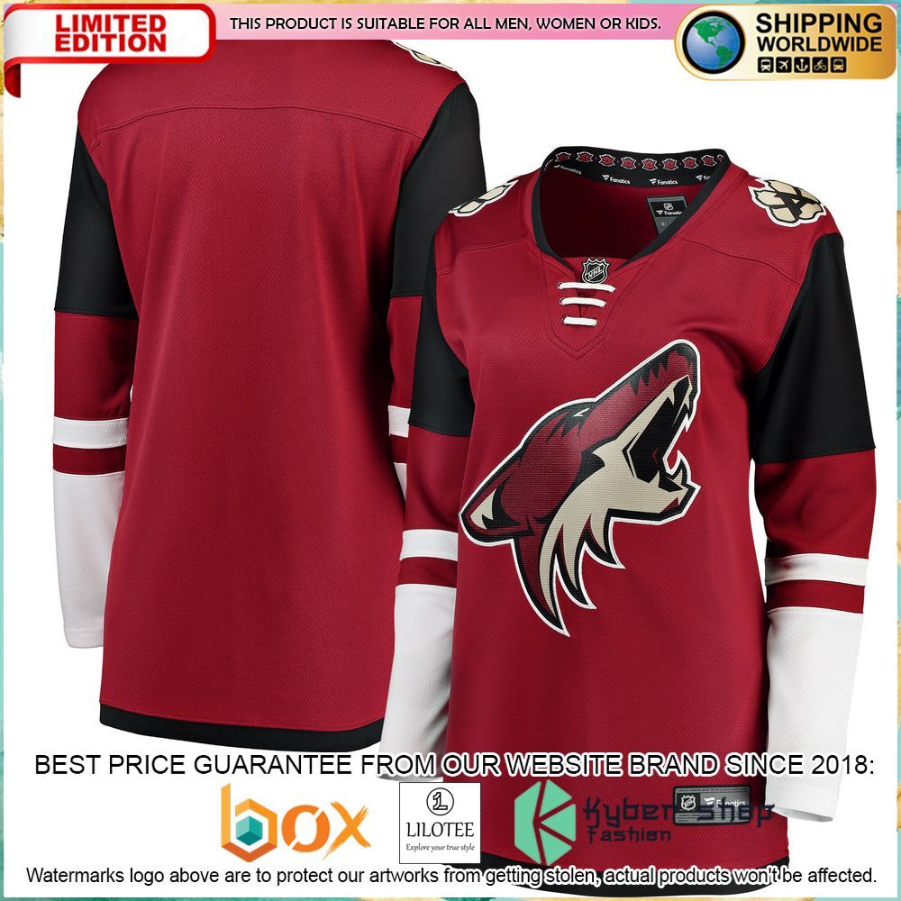arizona coyotes womens breakaway home red hockey jersey 1 30
