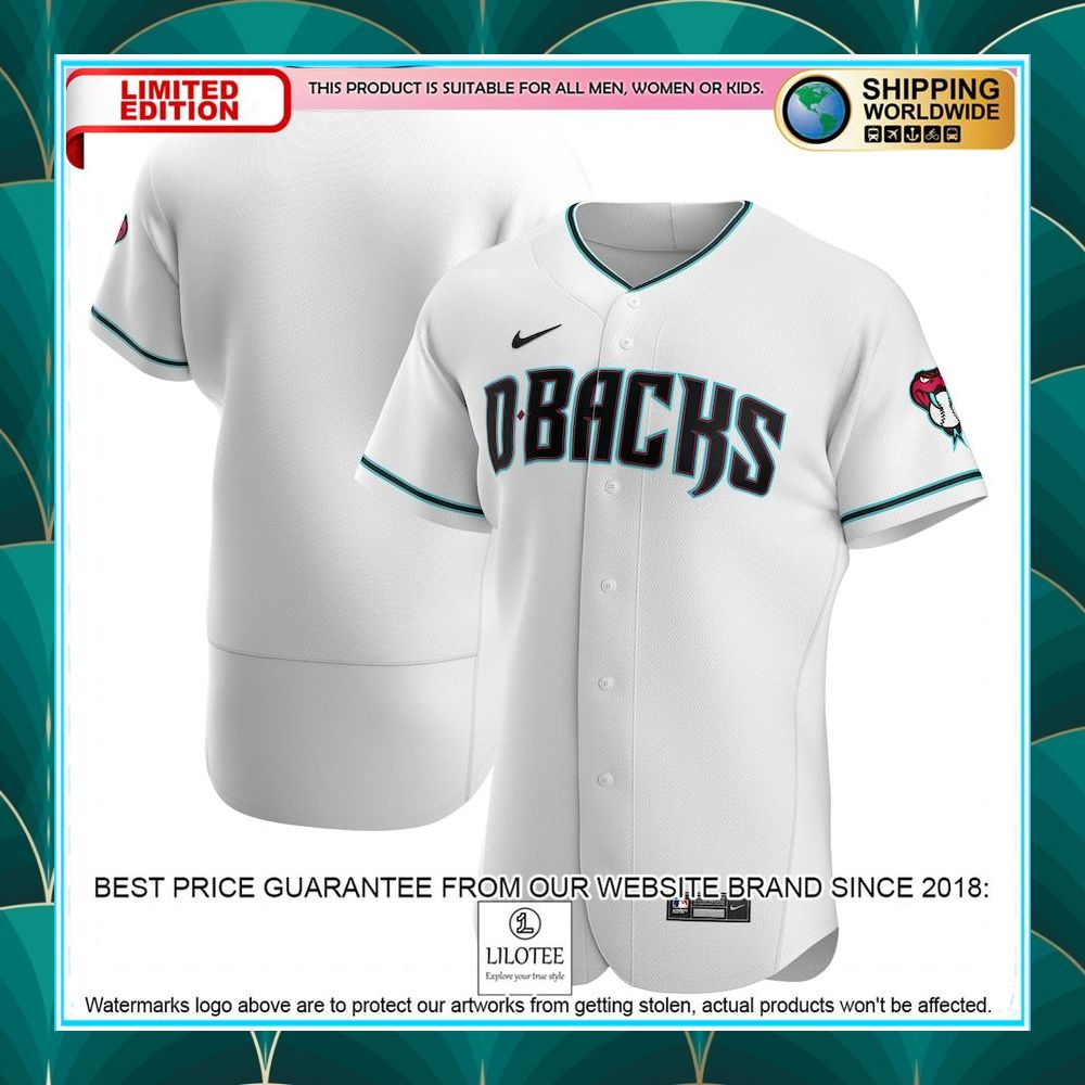 arizona diamondbacks nike alternate team white teal baseball jersey 1 420