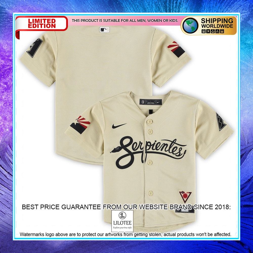 arizona diamondbacks nike toddler mlb city connect team gold baseball jersey 1 296