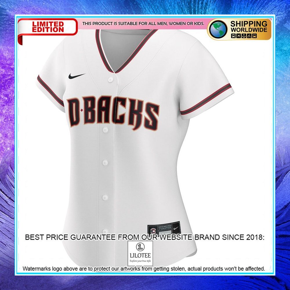 arizona diamondbacks nike women home custom white baseball jersey 2 129
