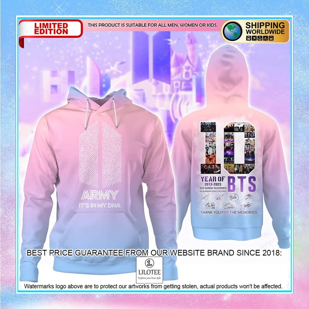 army its in my dna bts 10th anniversary 3d hoodie 1 106