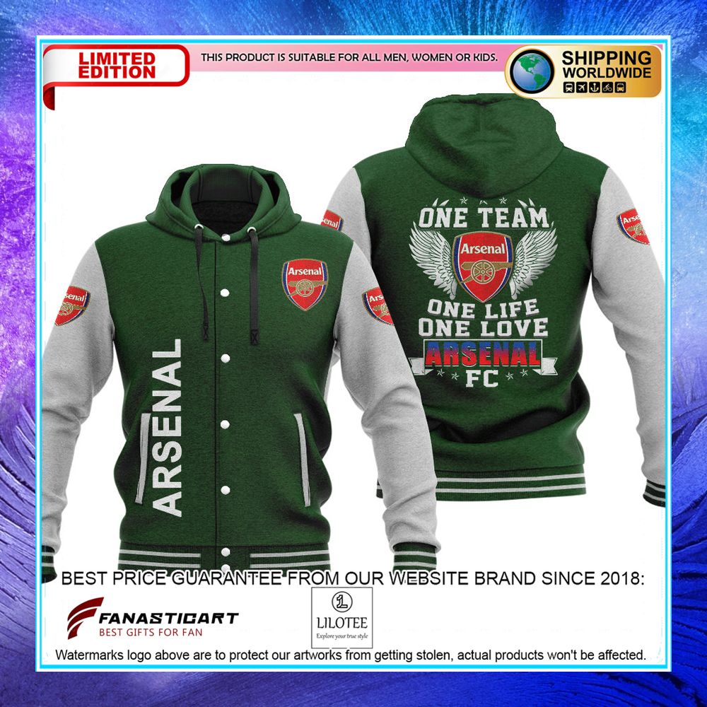arsenal fc one team one life one love baseball hoodie jacket 4 42