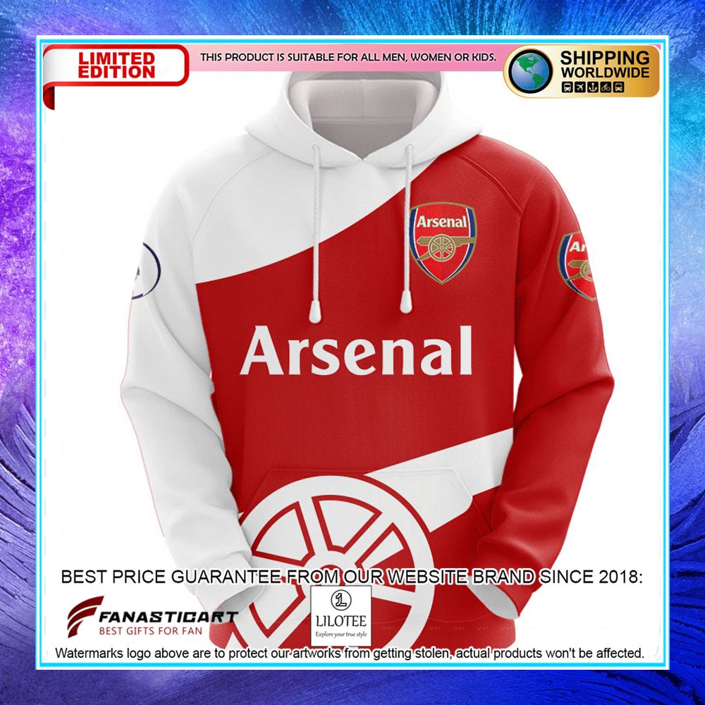 arsenal football club red hoodie shirt 1 853