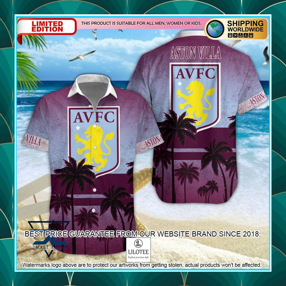 aston villa f c hawaiian shirt shorts 1 444