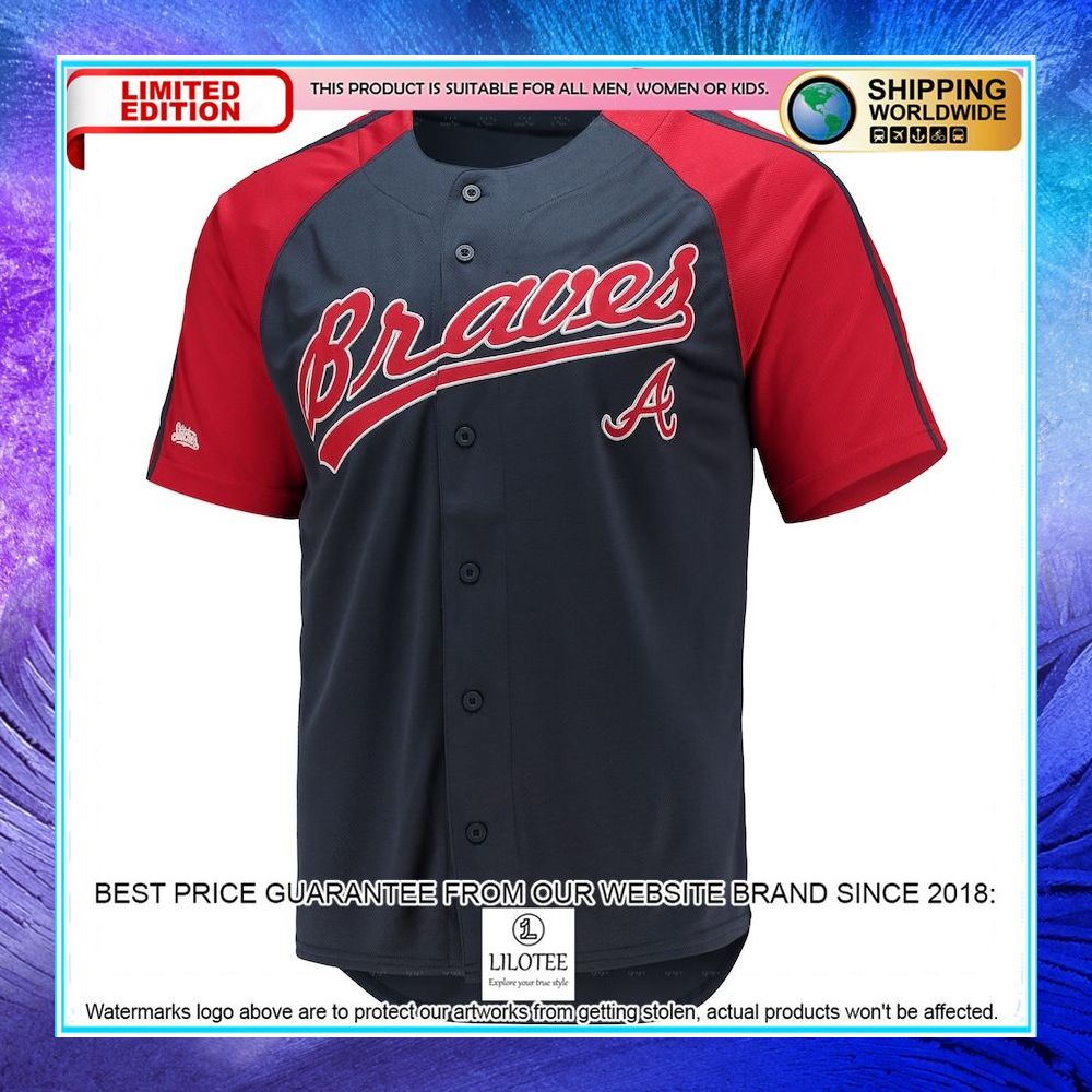 atlanta braves stitches navy baseball jersey 2 133