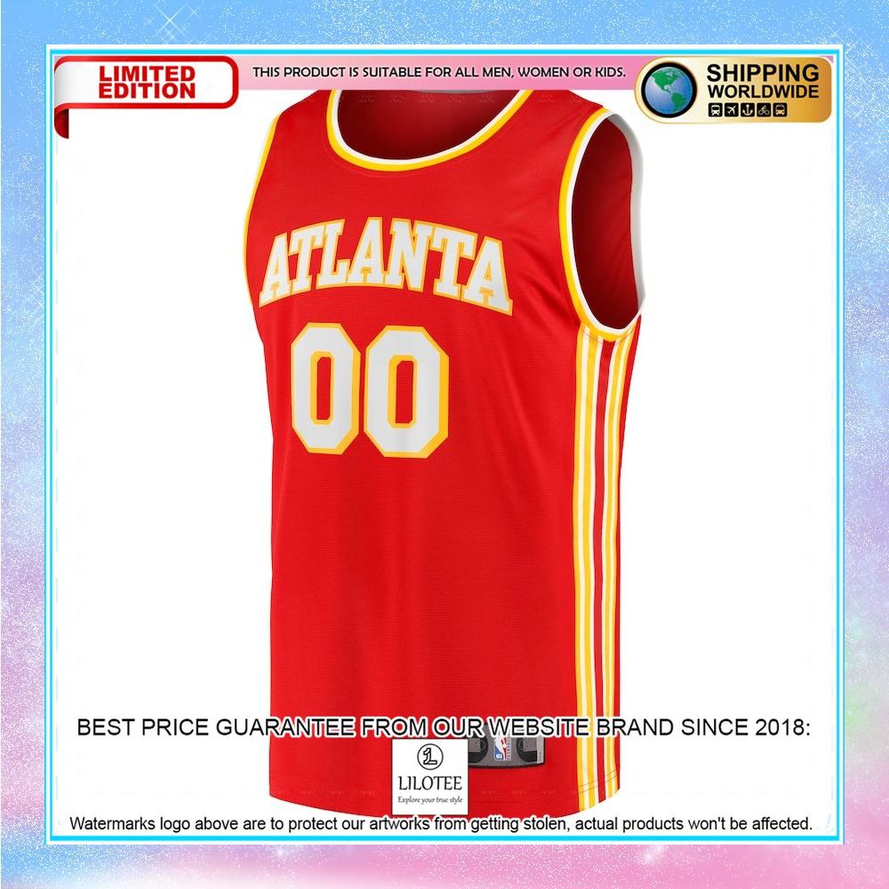 atlanta hawks 2020 custom red basketball jersey 2 127