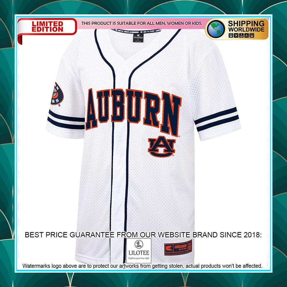 auburn tigers white navy baseball jersey 2 286