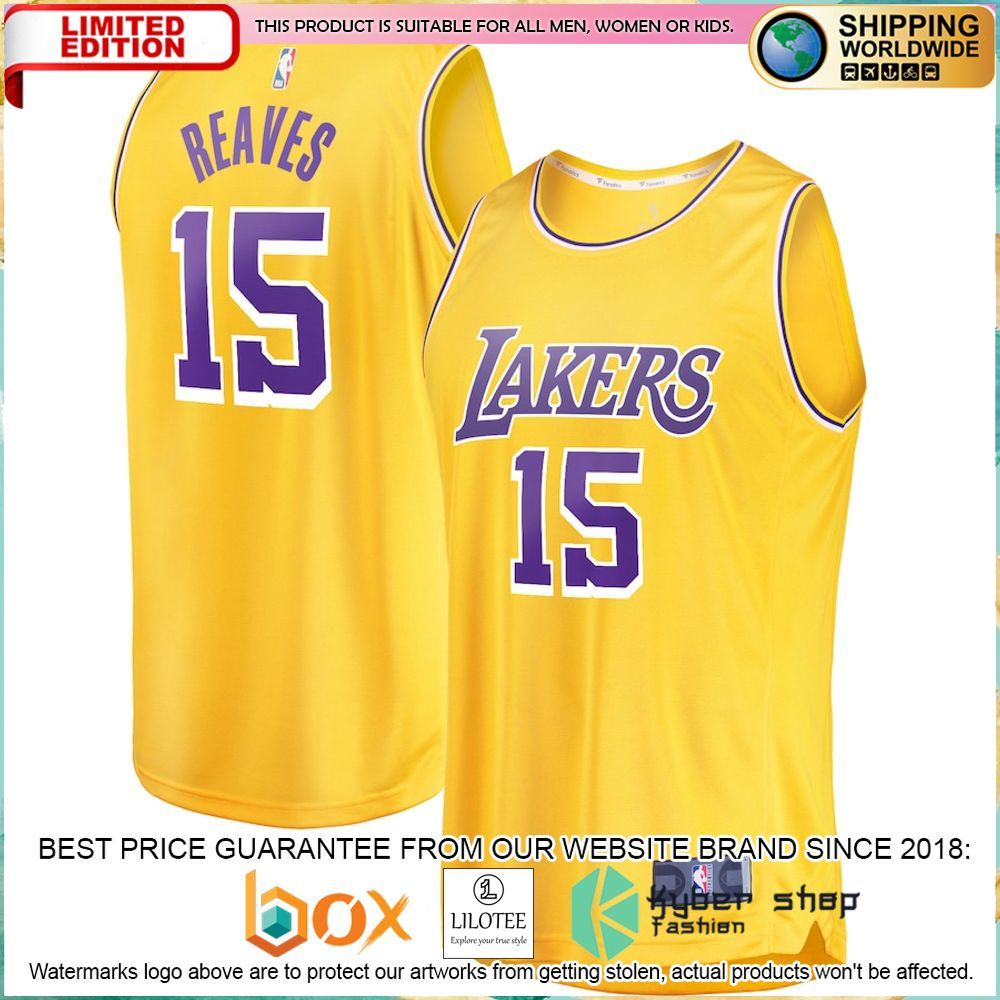 austin reaves los angeles lakers 2021 22 gold basketball jersey 1 228