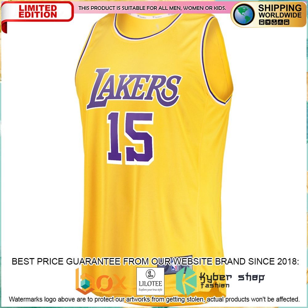 austin reaves los angeles lakers 2021 22 gold basketball jersey 2 831