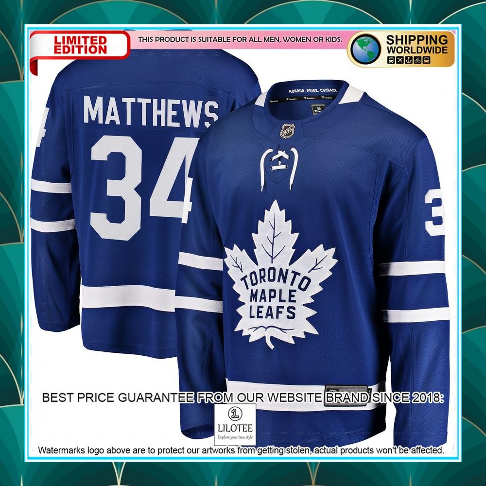 auston matthews toronto maple leafs breakaway royal hockey jersey 1 590