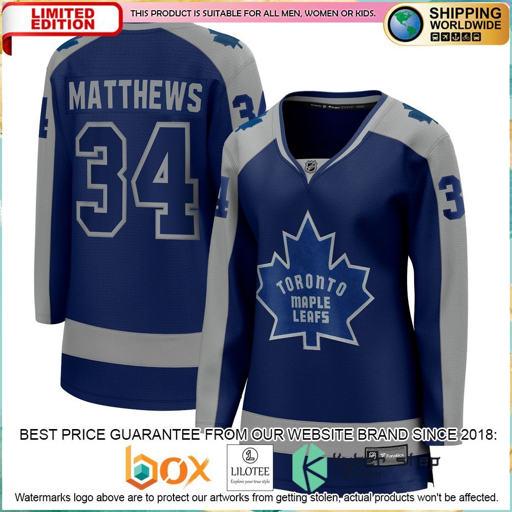 auston matthews toronto maple leafs womens 2020 21 special edition royal hockey jersey 1 937